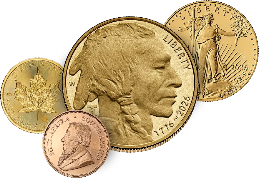 Maples, Buffalo, Eagles, Krugerrands Coins